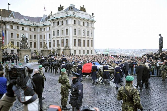 Václav Havel, smuteční průvod