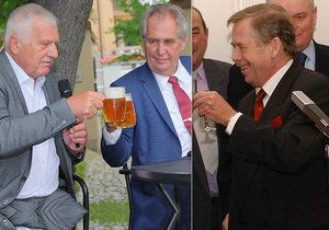 Duel tří prezidentů: Havel v průzkumu skončil první, Klaus druhý, Zeman až třetí
