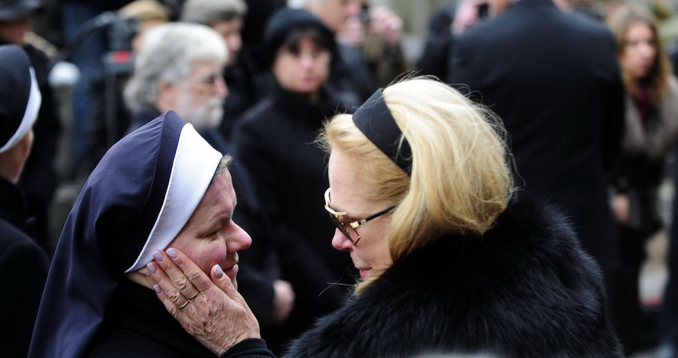 Dagmar Havlová na pohřbu Václava Havla