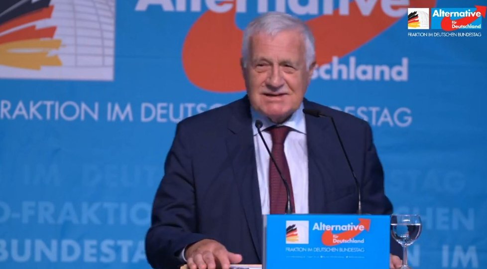 Exprezident Václav Klaus hovořil v Berlíně na akci opoziční Alternativy pro Německo (AFD). Nové předsednictví Německa v EU podle něj není dobrou zprávou. (30. 6. 2020)