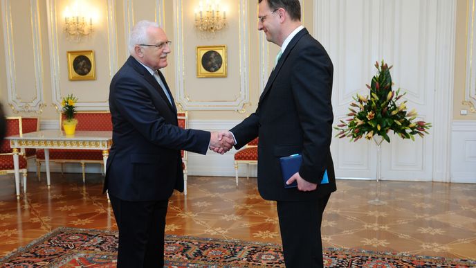 Václav Klaus a Petr Nečas