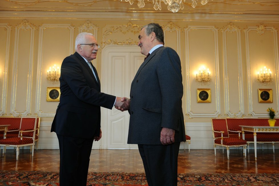 Václav Klaus a Karel Schwarzenberg v roce 2010
