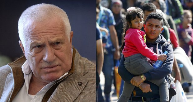 Klaus tepal Brusel za uprchlíky: Evropští lídři sami pozvali migranty