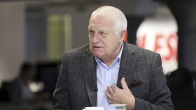 Václav Klaus ve studiu Blesku po 1. kole prezidentských voleb (15. ledna 2018)