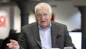 Václav Klaus ve studiu Blesku po 1. kole prezidentských voleb (15. ledna 2018)