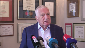 Exprezident Václav Klaus na půdě svého institut (2.9.2021)