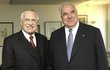 Václav Klaus se zesnulým Němcem Helmutem Kohlem