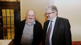 Jiří Weigl a Ladislav Jakl na křtu knihy Václava Klause