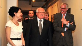 Václav Klaus navštívil redakci Blesku