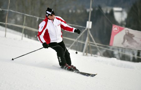 Český prezident Václav Klaus si na Silvestra zalyžoval v Krkonoších