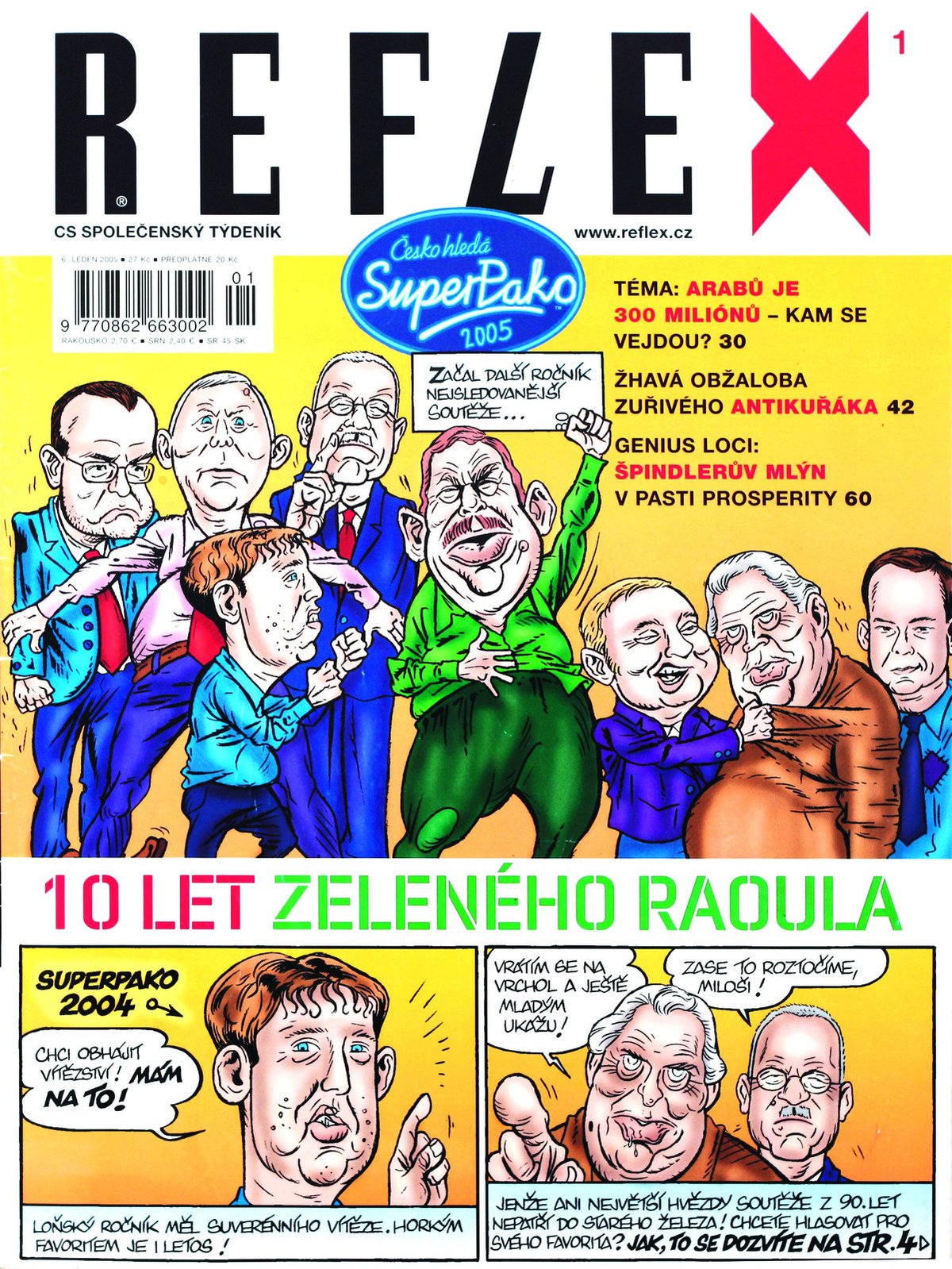 Václav Klaus na obálce Reflexu: 2005/01