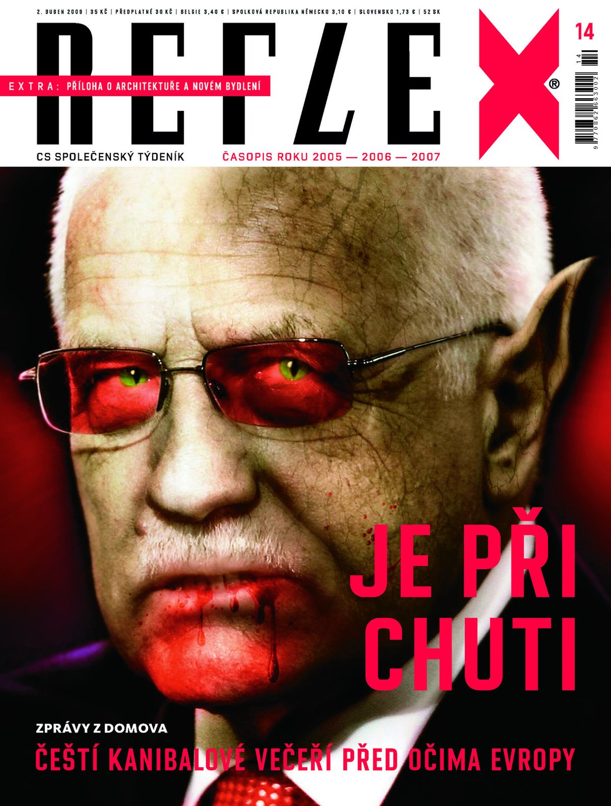 Václav Klaus na obálce Reflexu: 2009/14