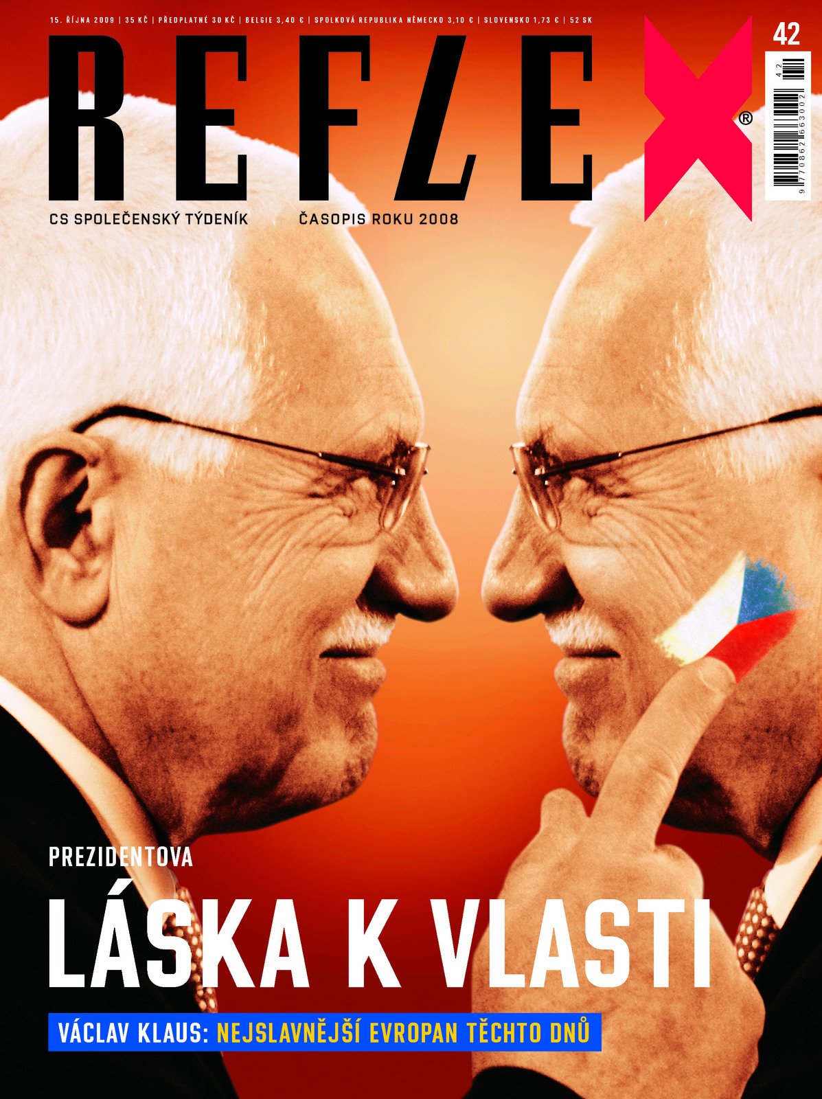 Václav Klaus na obálce Reflexu: 2009/42