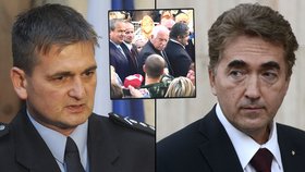 Policejní ředitel Červíček (vlevo) údajně chystá odvolání šéfa Útvaru pro ochranu prezidenta Jiřího Sklenku: Kvůli pátečnímu útoku na Klause