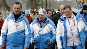 Václav Klaus se coby divák zúčastnil Světového šampionátu v biatlonu