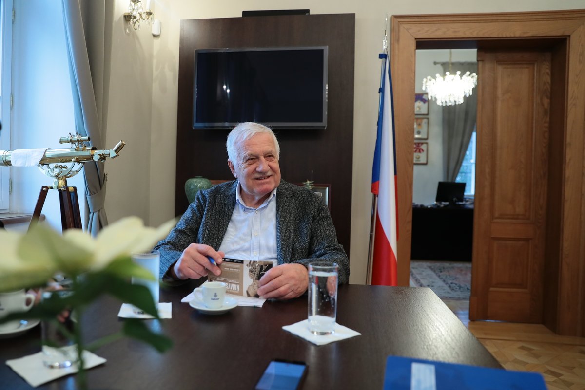 Exprezident Václav Klaus během rozhovoru pro Blesk v lednu 2021