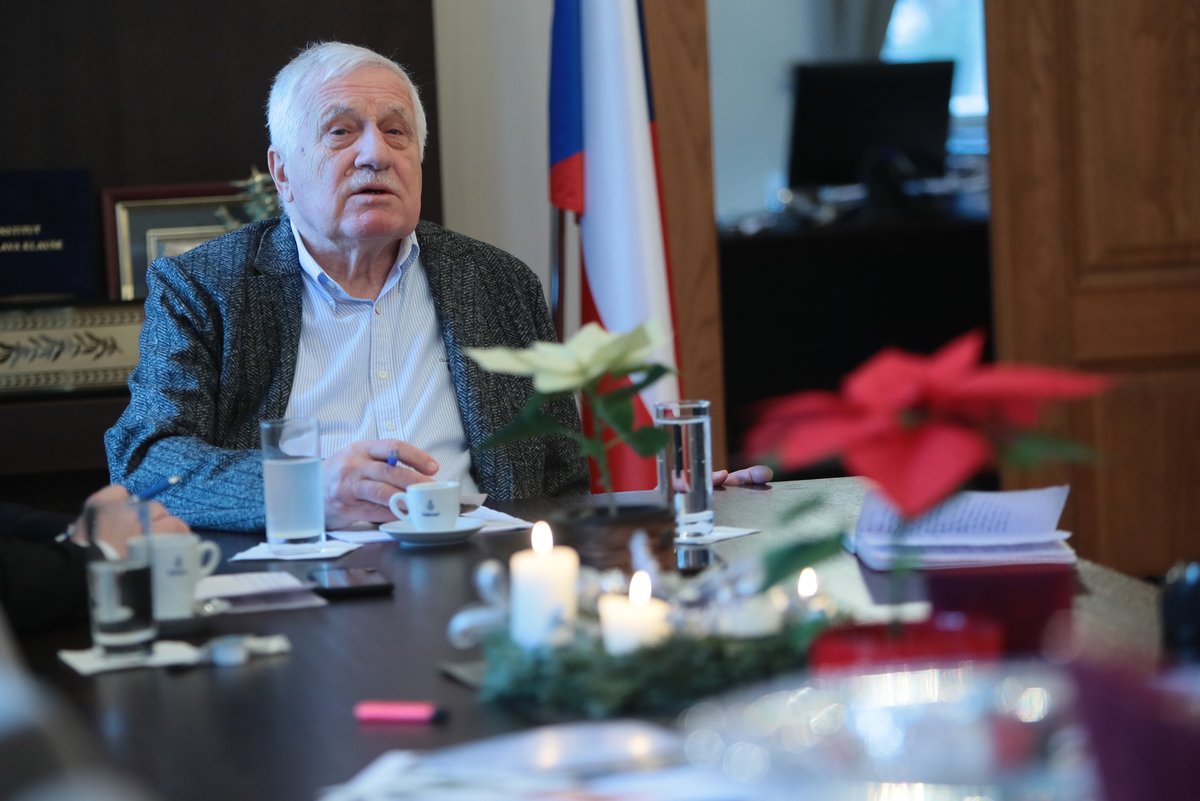 Exprezident Václav Klaus během rozhovoru pro Blesk v lednu 2021