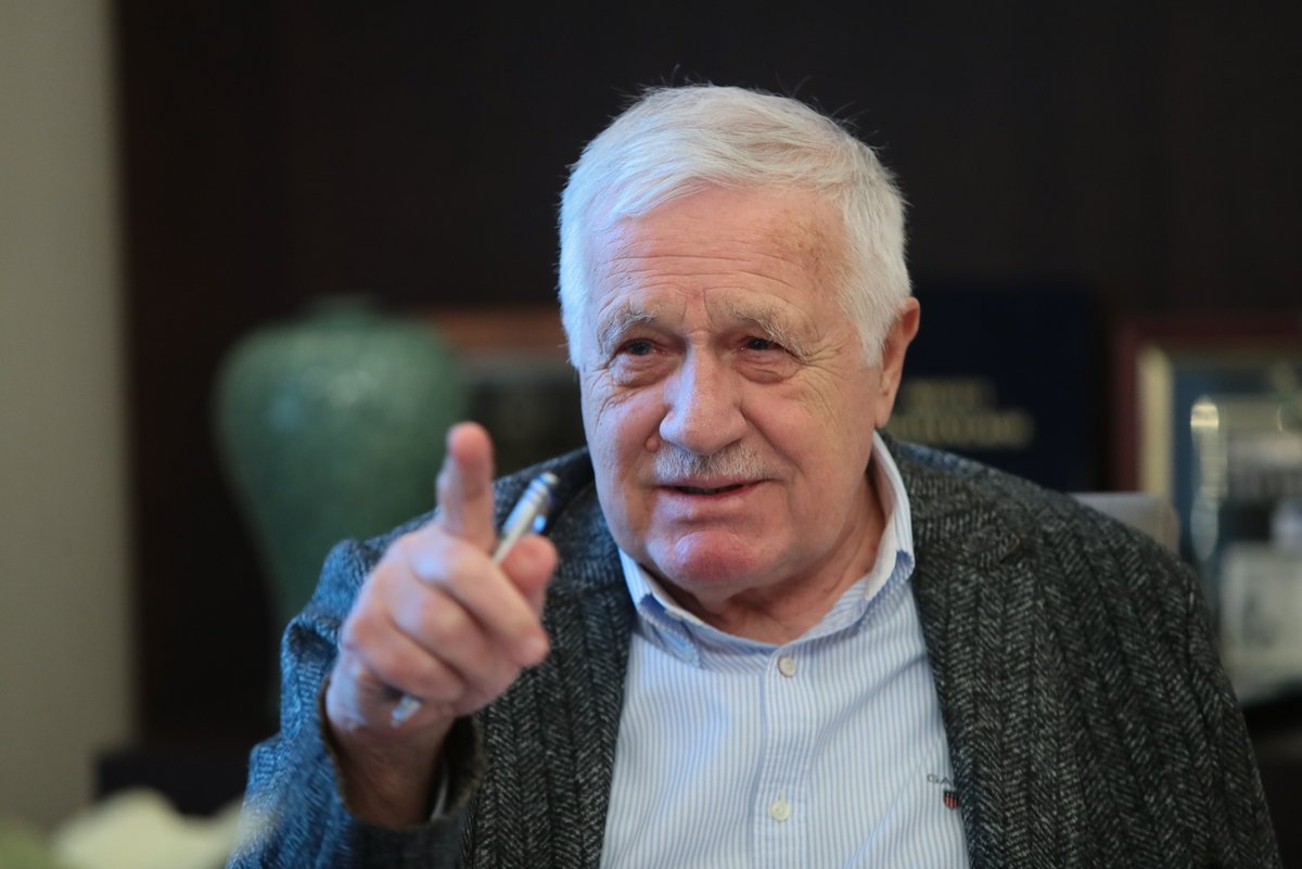 Exprezident Václav Klaus během rozhovoru pro Blesk v lednu 2021