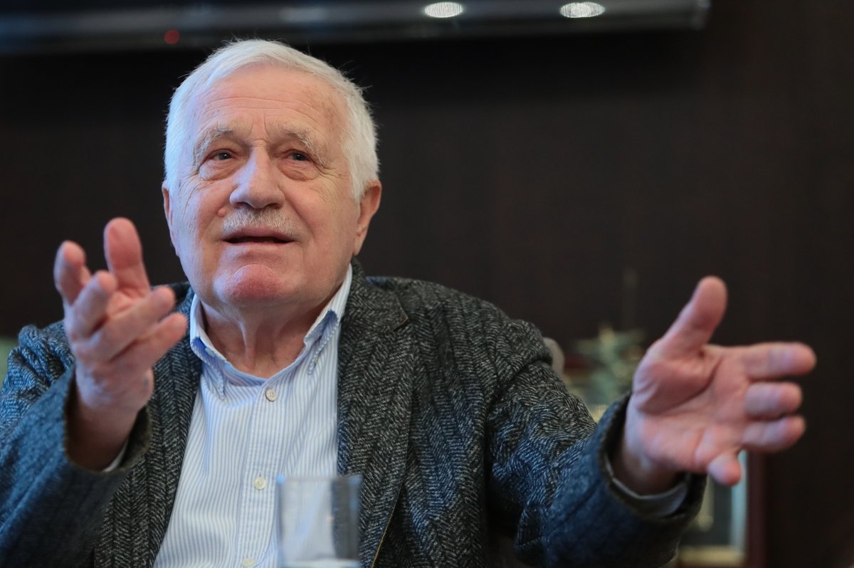 Exprezident Václav Klaus během rozhovoru pro Blesk v lednu 2021