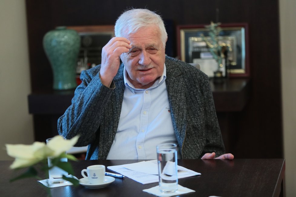 Exprezident Václav Klaus během rozhovoru pro Blesk v lednu 2021