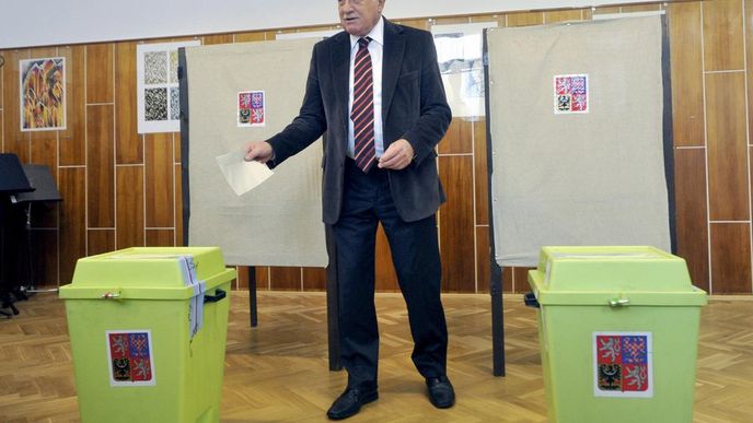 Václav Klaus u senátních voleb