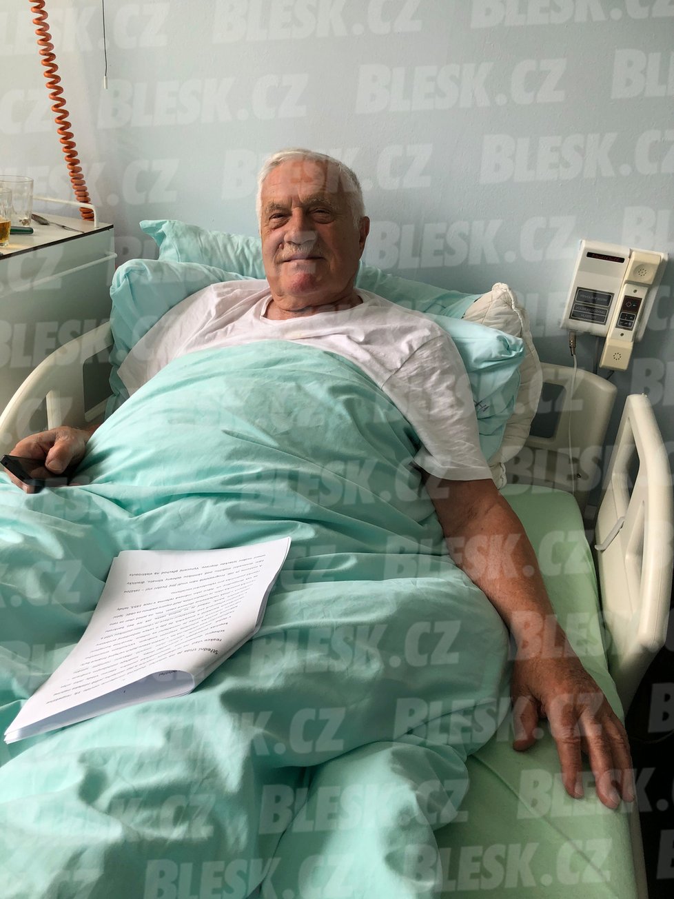 Exprezident Václav Klaus v nemocnici (16.9.2021)