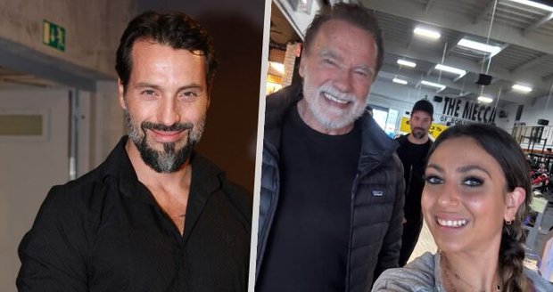 Václav Noid Bárta a Arnold Schwarzenegger