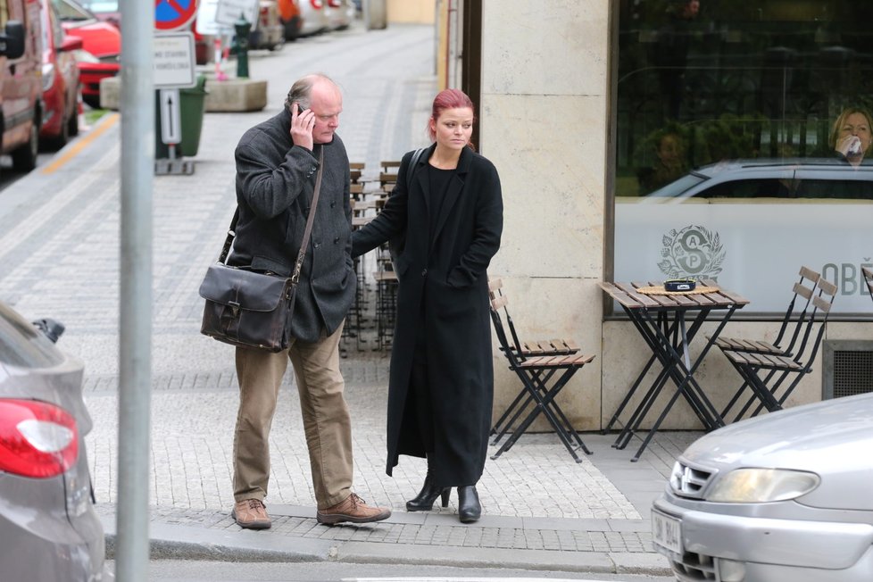 Pohřeb Václava Postráneckého: Igor Bareš a Antonie Talacková