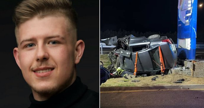 Václav (†20) nepřežil náraz do totemu u benzinky.