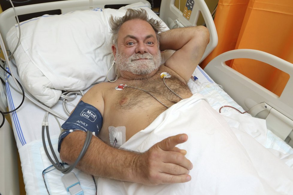 Václav Upír Krejčí v nemocnici na JIP