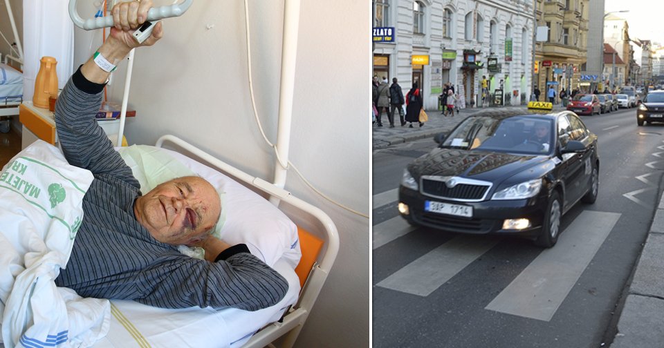 Na tomto přechodu srazilo Václava Vorlíčka auto. Teď už se ale zase usmívá.