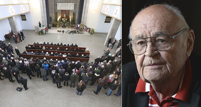 Pohřeb režiséra Václava Vorlíčka v pražských Strašnicích.