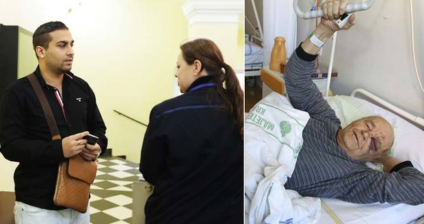 Václav Vorlíček se dnes u soudu setkal s řidičem taxíku, který ho srazil na přechodu.