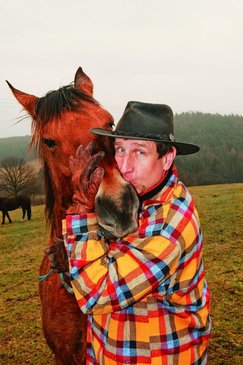 Václav Vydra se svým koněm