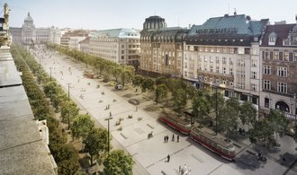 Václavské náměstí se příští rok dočká miliardové proměny. Do horní části se vrátí tramvaje