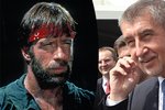 Chuck Norris zve na demonstraci „Jednou provždy“ na Václavském náměstí.