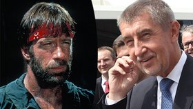 Chuck Norris zve na demonstraci „Jednou provždy“ na Václavském náměstí.