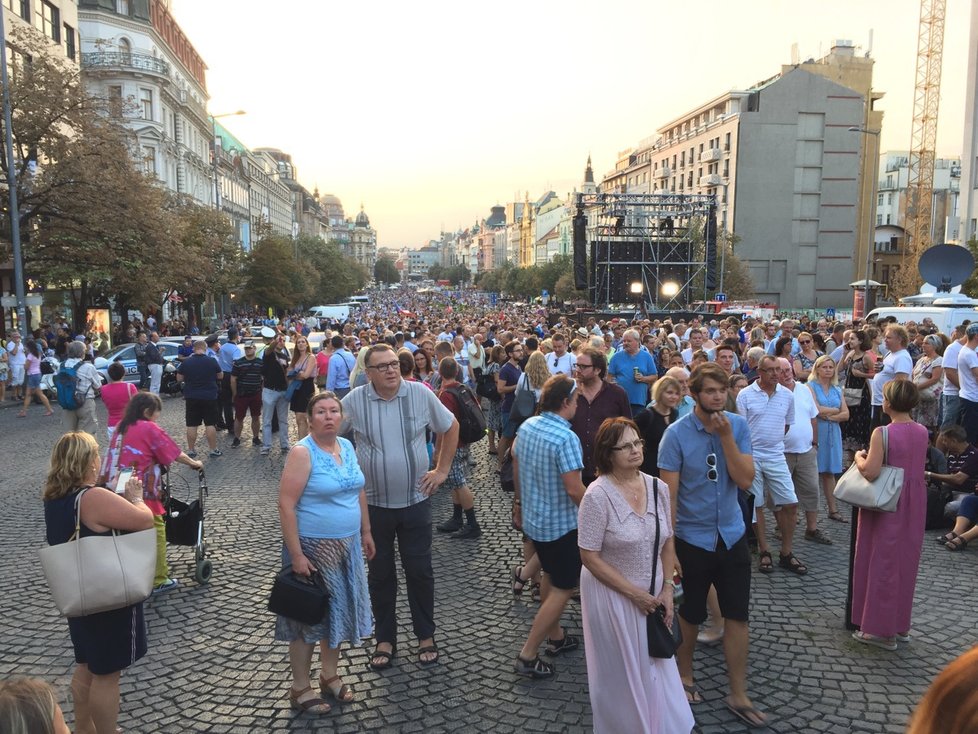 Koncert ´68 na Václavském náměstí dne 21. srpna 2018.