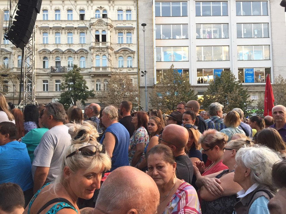 Koncert ´68 na Václavském náměstí dne 21. srpna 2018.
