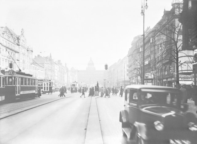 Takto vypadalo Václavské náměstí v roce 1932.