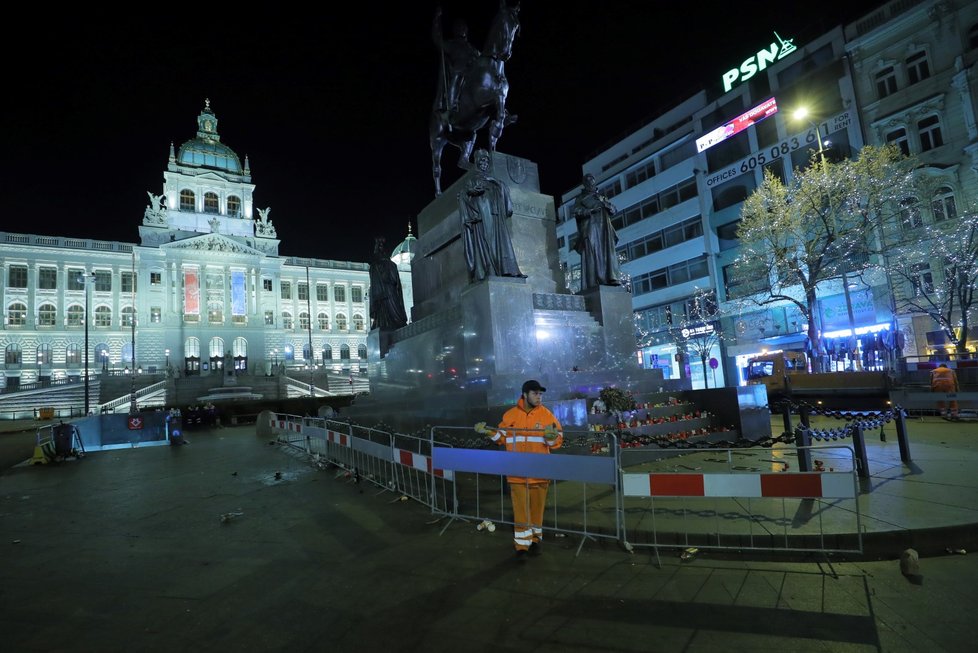 Posilvestrovský úklid v centru Prahy, 1. 1. 2019