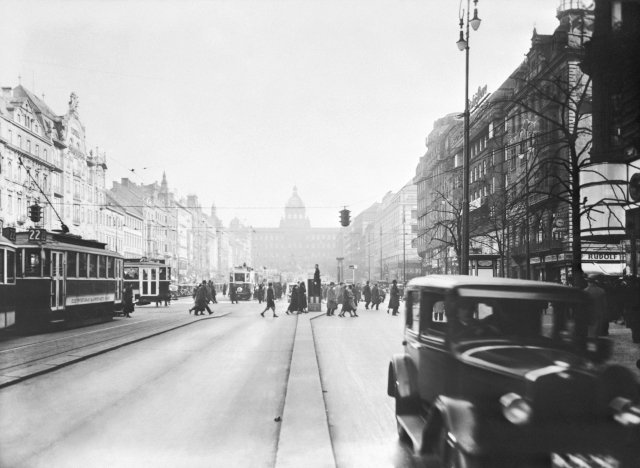 Václavské náměstí roku 1932.