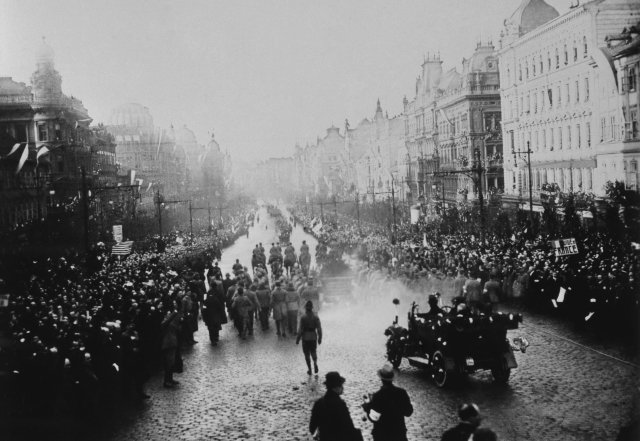 Příjezd prezidenta T. G. Masaryka do Prahy, prosinec 1918