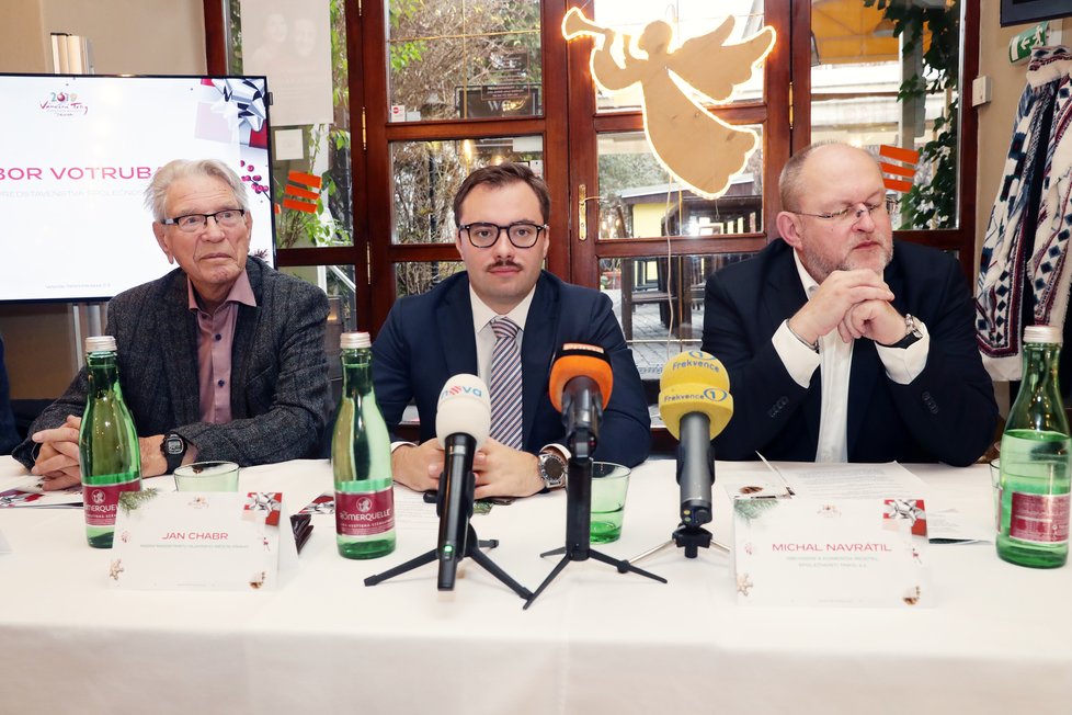 Organizátoři vánočních trhů představili na tiskové konferenci jejich letošních podobu. Zleva: Vadim Petrov, Jan Chabr, Michal Navrátil.