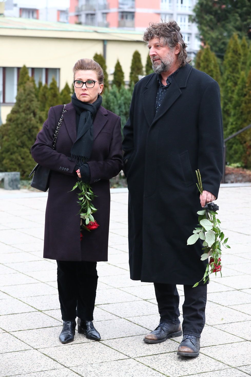 Pohřeb Vadima Petrova - Dana Morávková a Petr Malásek
