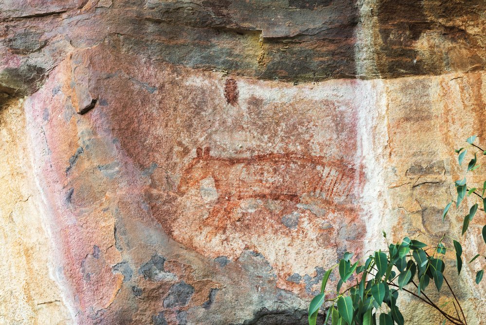 Skalní malba vakovlka v australském národním parku Kakadu dokazuje, že původně žili i na kontinentu