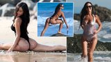 To je odvaz: sexy provaz! Pružná kráska předvedla na pláži žhavou podívanou