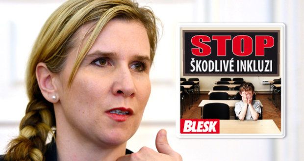 Blesk zahájil projekt „Stop škodlivé inkluzi“. Společné vzdělávání všech žáků prosazuje ministryně školství Kateřina Valachová (ČSSD).