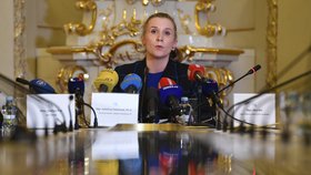 Ministryně školství Kateřina Valachová na tiskové konferenci