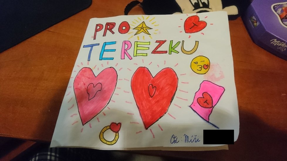 Míša (12) si na valentýnce pro Terezku (12) dál záležet.